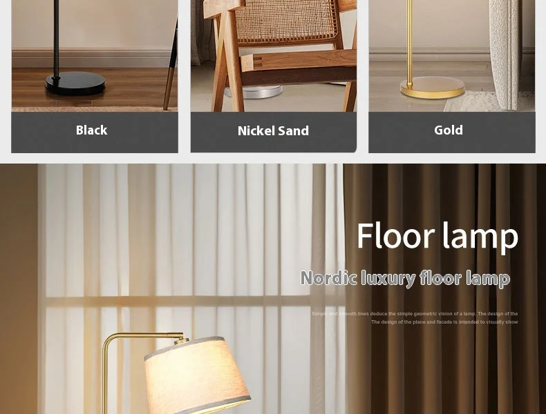 Modern Luxury Living Room Floor Iron Advanced Induction Sofa Corner Bedroom Bedside Table Integrated Night Fish Luring LampCE FCC