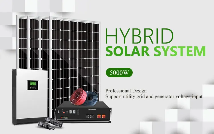 Mono Poly 5kw Hybrid Solar PV Panel With AGM Battery