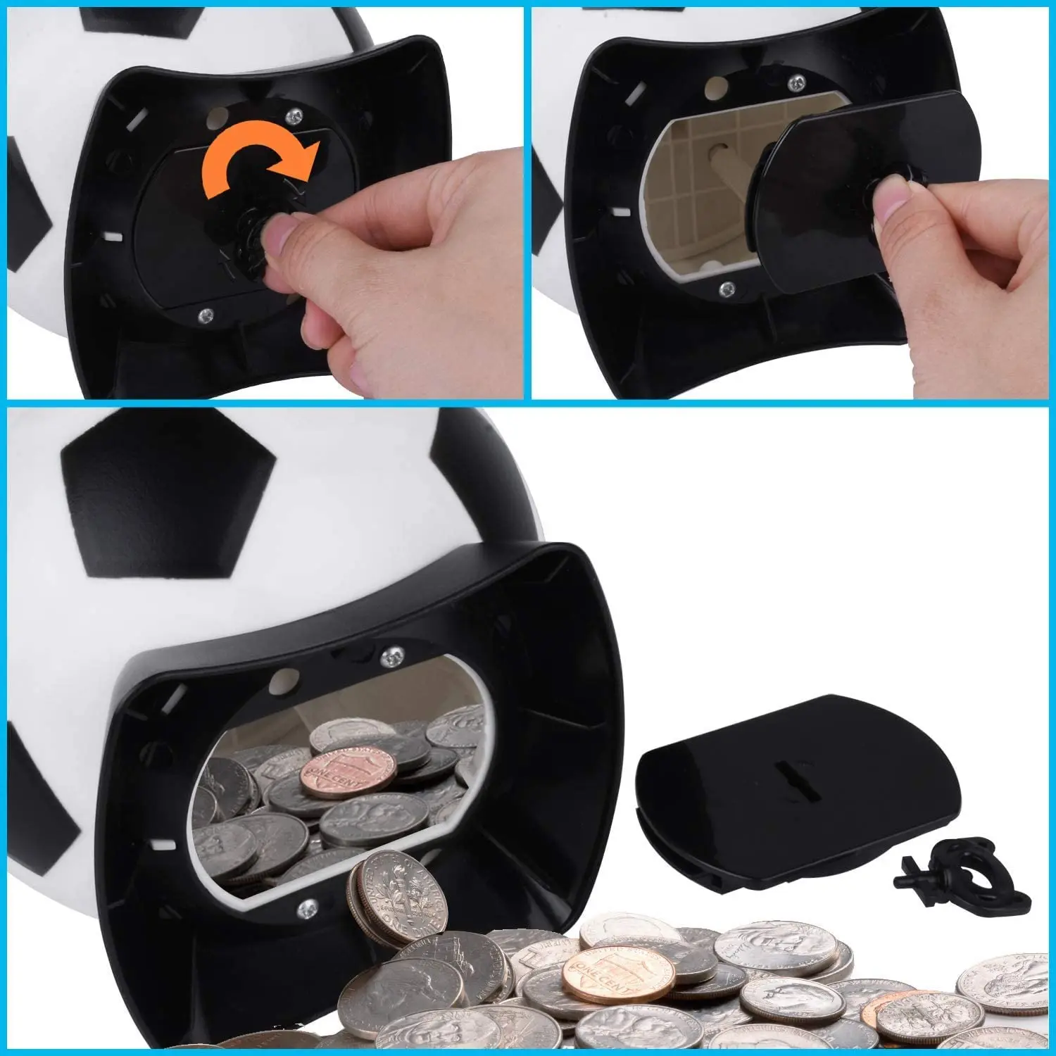regalo perfetto per i bambini ONEVER Contenitore automatico Digtal Digit Coin Counter Contenitore Bancario Money Box con display LCD 2,5L grande capacità per monete 