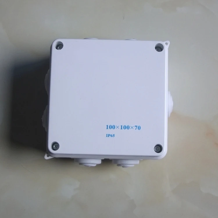 Waterproof and dustproof junction box 100*100*70 Square Shape Terminal junction box ABS outdoors