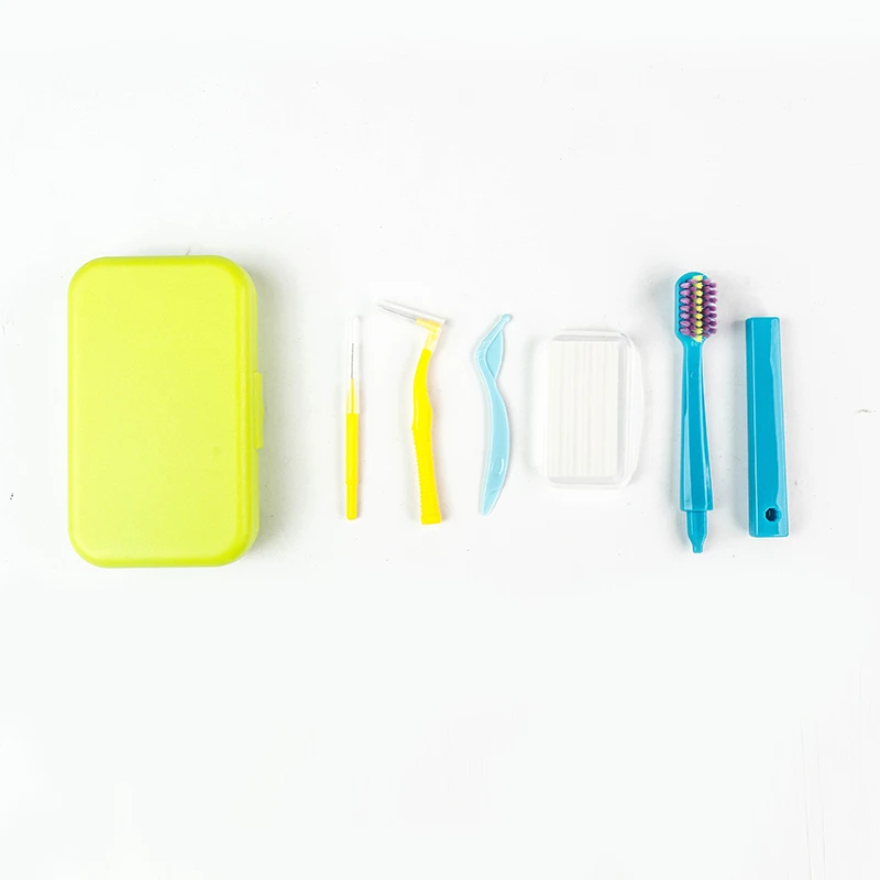 Professional Orthodontic Care Kit Durable Plastic Manual Dental Oral Cleaning Set for Travel Multi-Purpose Hygiene Products factory