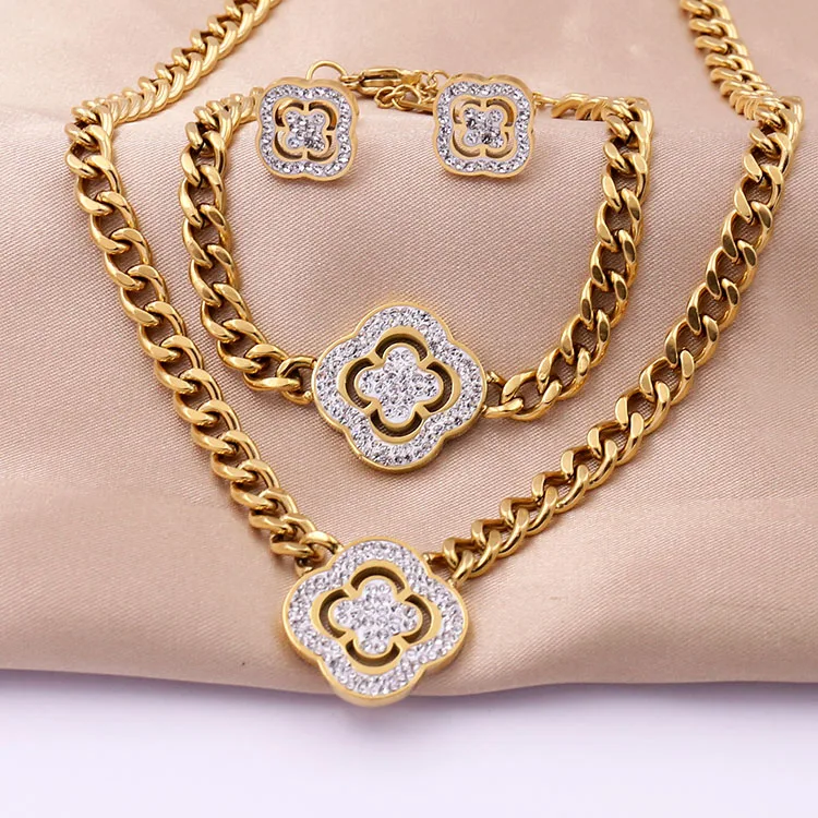 Bedazzled Jewelry Supplies Women Luxury Jewellery 18k Plated Bridal