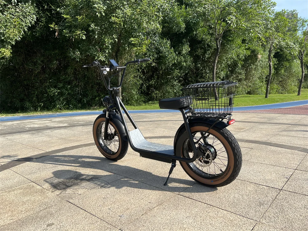 Electric Bicycle Scooter With Baskets &seat The Best Scooter We Choose
