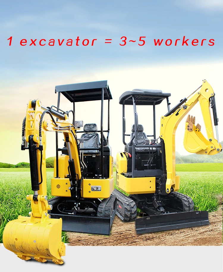 Cheap Price Chinese mini excavator small digger crawler excavator 1ton 2 ton new bagger for sale