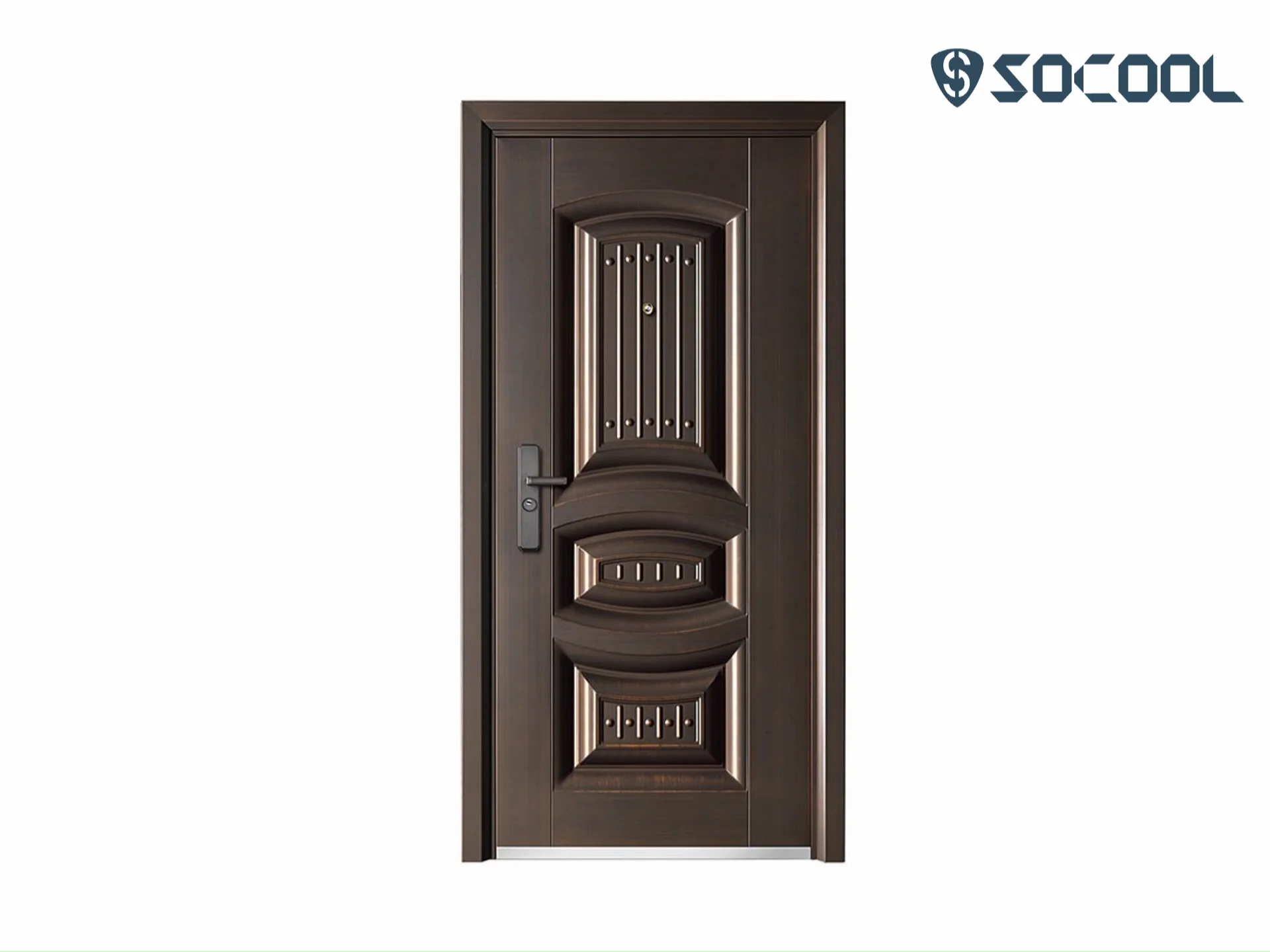 Modern Front Double Exterior Entrance Houses Residential Steel Doors