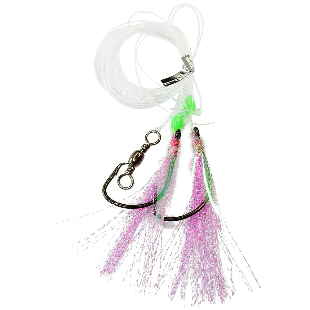 Seasky 3/0 5/0 7/0 Tuna Trolling Fishing Teaser Rig Bait Flasher