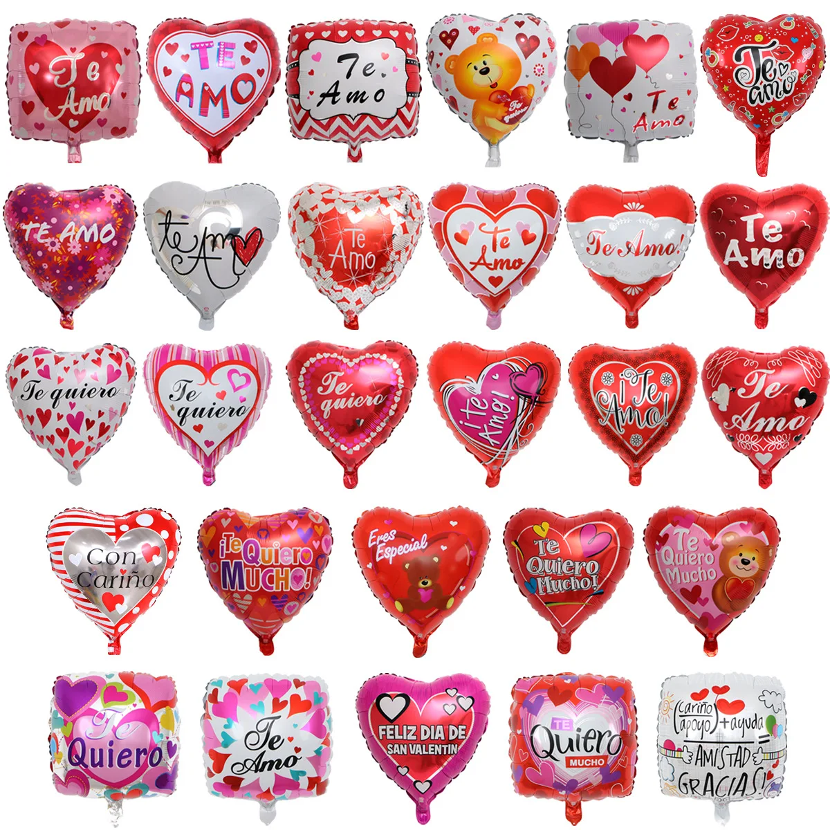 18 Inch Spanish Valentine's Day Heart Shaped Foil Balloon Spanish I