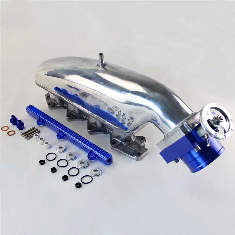 Racing Intake Fuel Rail 80mm Throttle Body Intake Manifold For Ce9a Evo