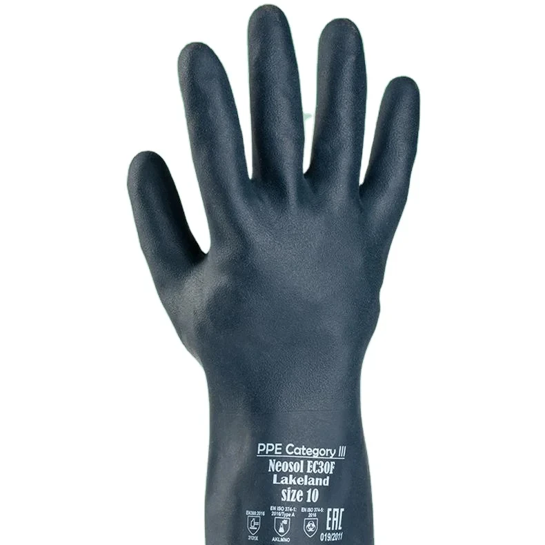 Lakeland Ec30f Acidalkali Solventresistant Nitrile Rubber Gloves Oil