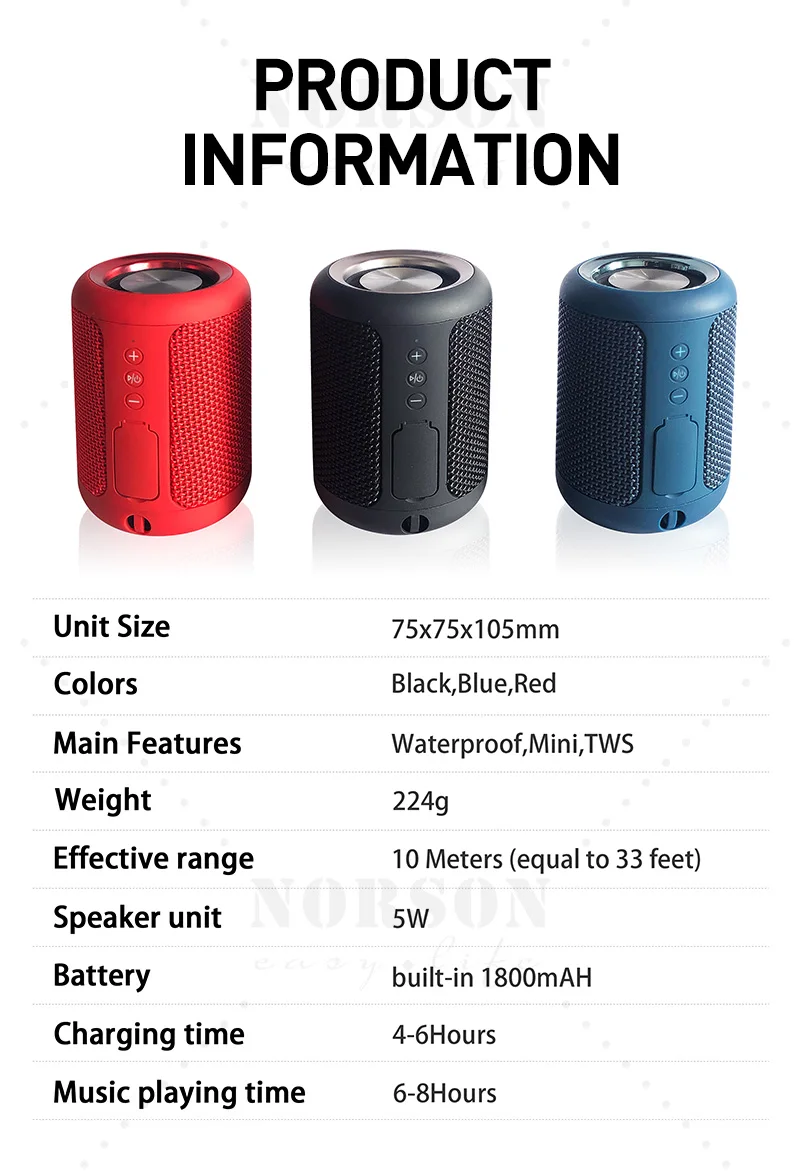 Outdoor Bluetooth 5.0 Mini Speaker Loud Sound Music Portable Wireless Bluetooth Speaker - ANKUX.COM