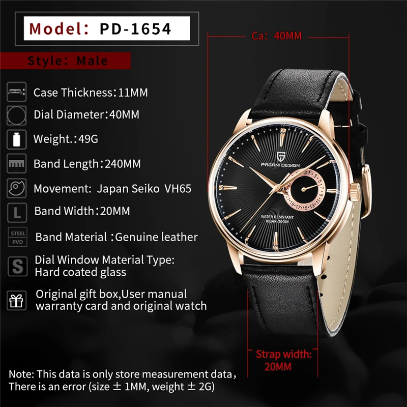 PAGANI DESIGN Brand Fashion Casual Sports Watch Men Watch Luxury Waterproof Quartz Watch Relogio Masculino