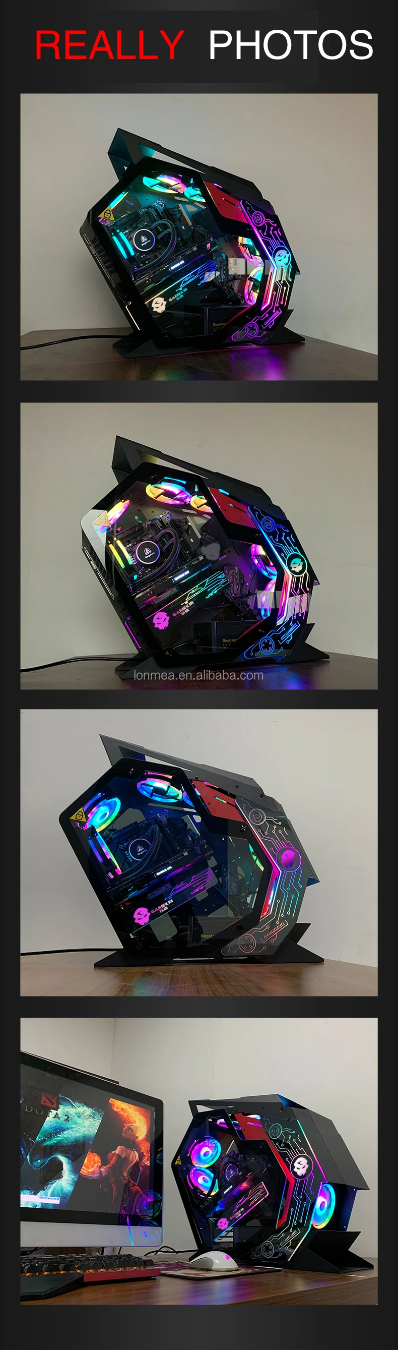 2020 Wholesale Strong Unique Tempered Glass Black Thermaltake Gaming Pc