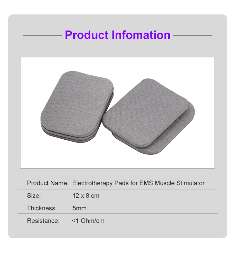 Custom Shape Conductive Muscle Stimulator Pads For Electrical Muscle