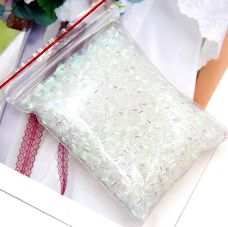 500g Bulk Bingsu Beads Plastic Slime Mix Bingsu Bead Hygloss Soft Ppplastic Straws Tube Curved