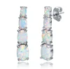 Long chandelier opal stud Fashion Gold Plated Bling Stud Earrings for lady women cocktail party wedding band ear ring jewelry