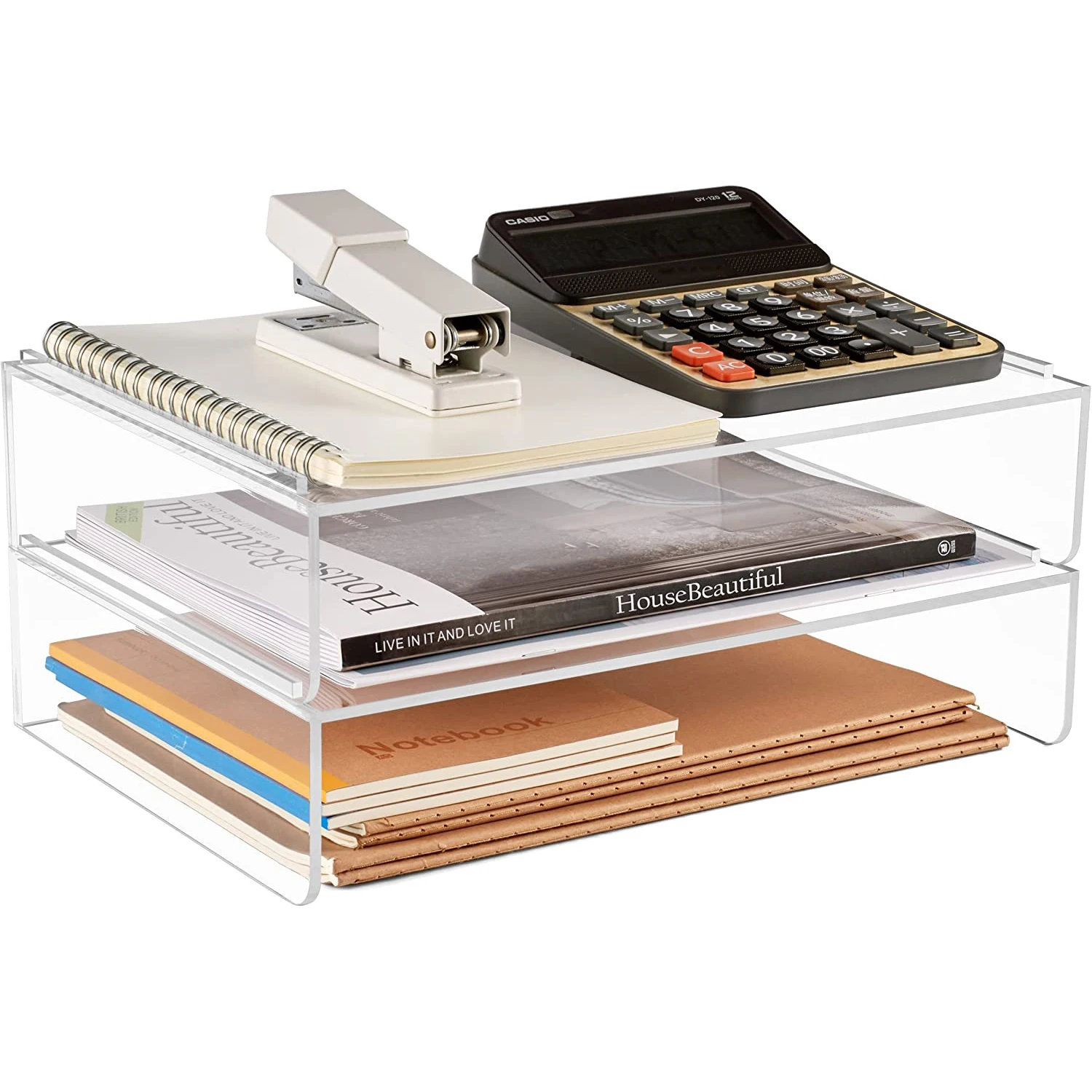 Acrylic Stackable Letter Tray - Efficient Office Organizer