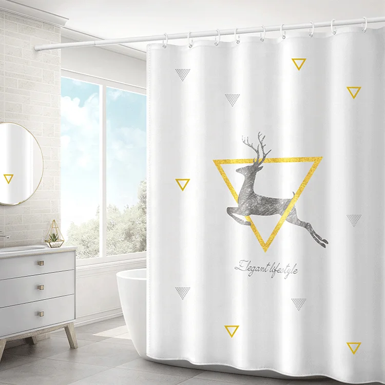 No Smell Shower Curtain Strap Thick Bathroom Shower Curtains With Pvc
