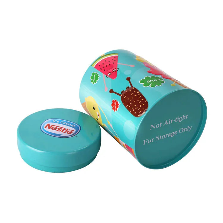 Food grade custom printing round milk powder containers coffee can  metal tin box  packing for sugar