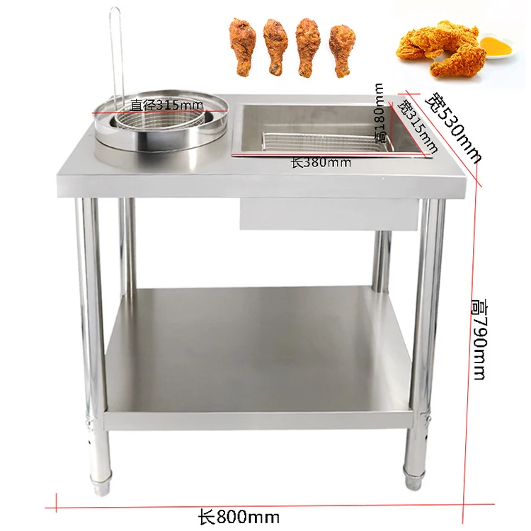 Chicken Breading Table Powder Machine Breader Dough Flour - Buy 0.8/1cm ...