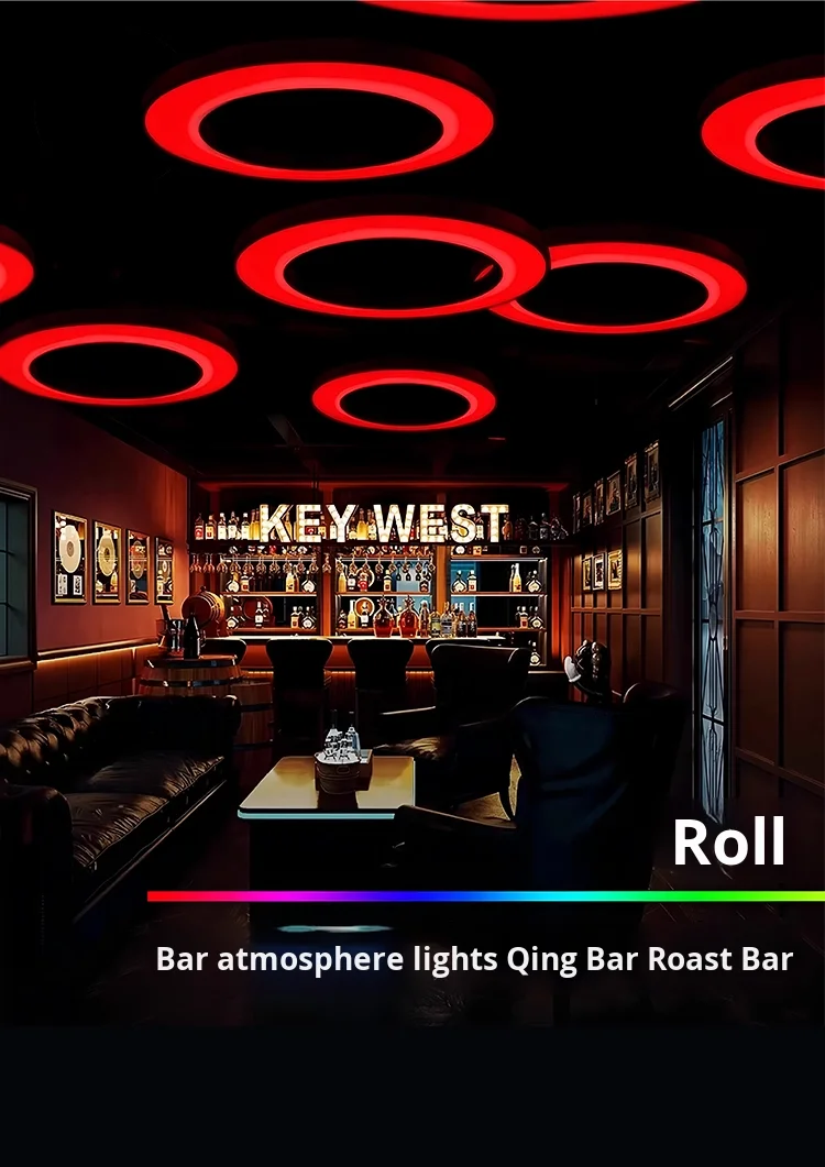 product modern circular led top decorative creative atmosphere qingba colorful music for restaurant bar amusement park e sports venue-0