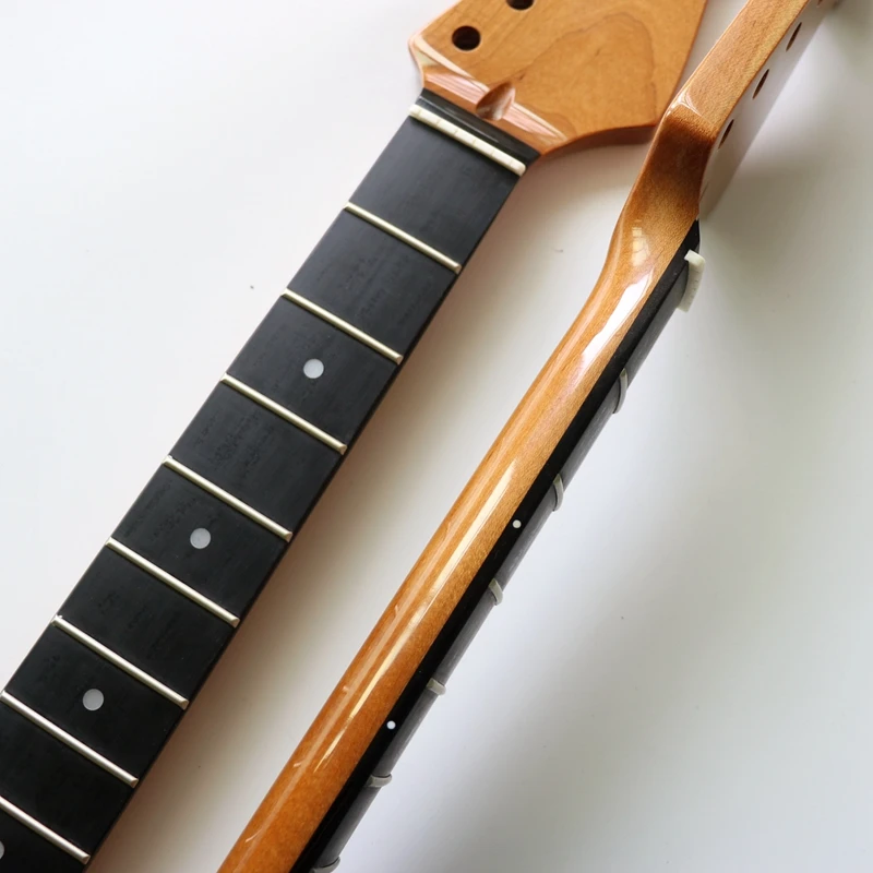 Custom Glossy Roasted Maple Guitar Neck For St Style Guitar Building