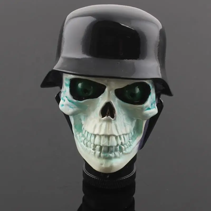 Universal Car Truck Manual Stick Gear Shift Knob Lever Shifter Skull Head Hat New