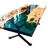 Wooden slab table top river dining table solid wood clear epoxy resin table