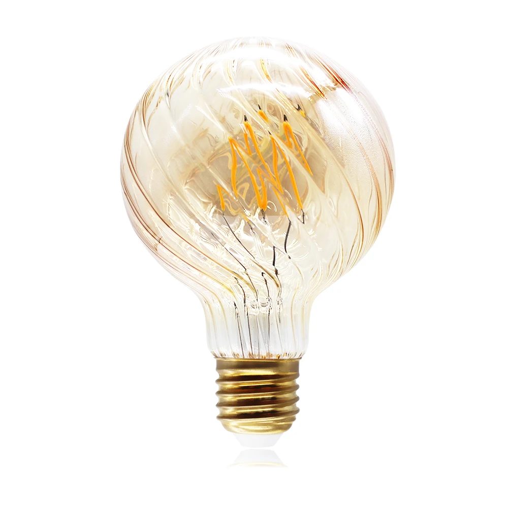 2w 4w 6w 8w   g45 g80 g95 g125 e27 b22 edison globe stripe smart led filament bulb