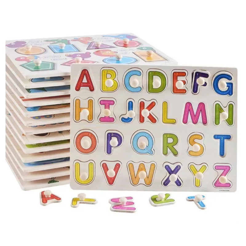 Wholesale Kids Early Educational Cognition Custom Wooden ABC