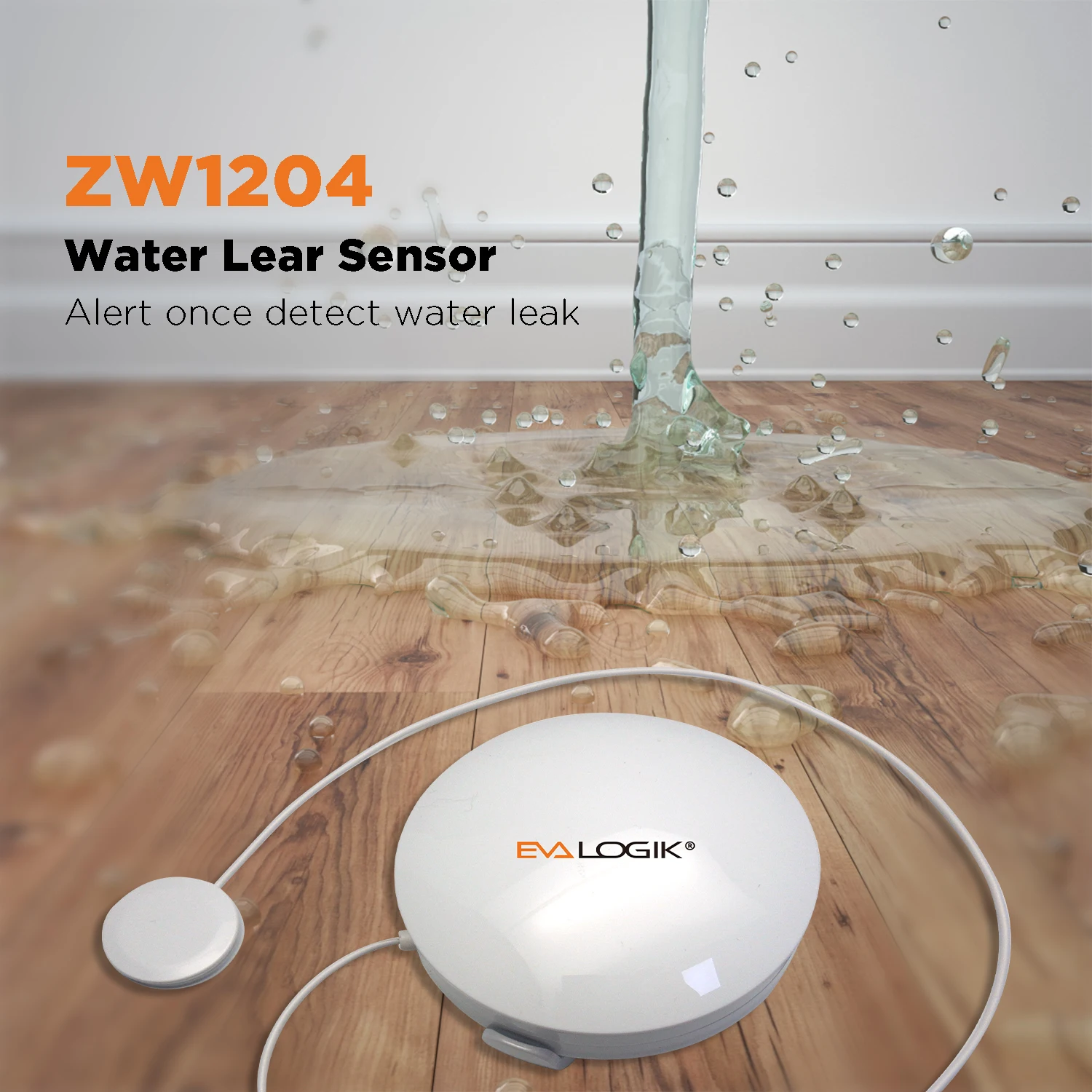 2020 Hot sale Intelligent Leak Water Detector Sensor Battery Supply Iot Zwave Water Leak Sensor For Home - ANKUX.COM