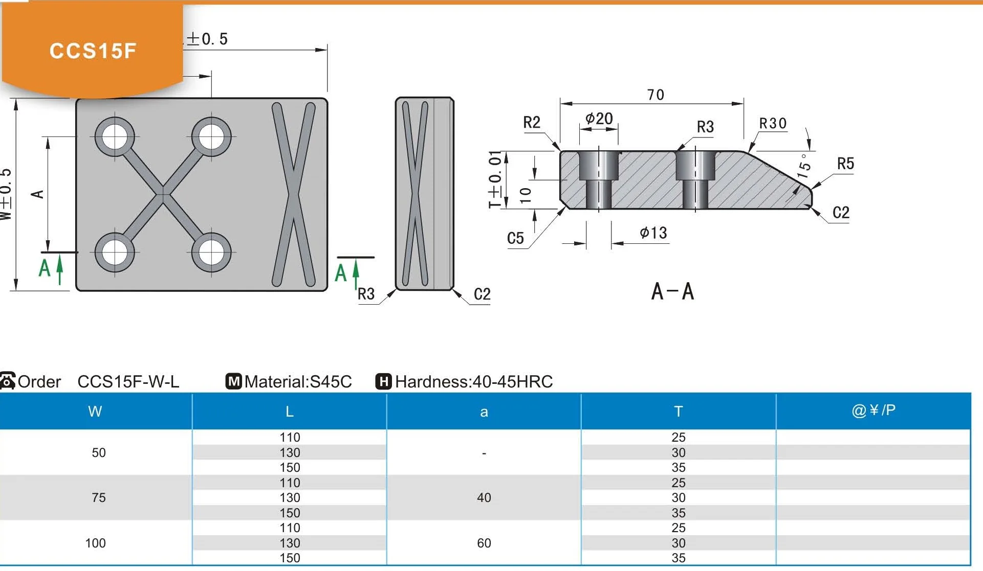 用于模具的倾斜楔形主动块