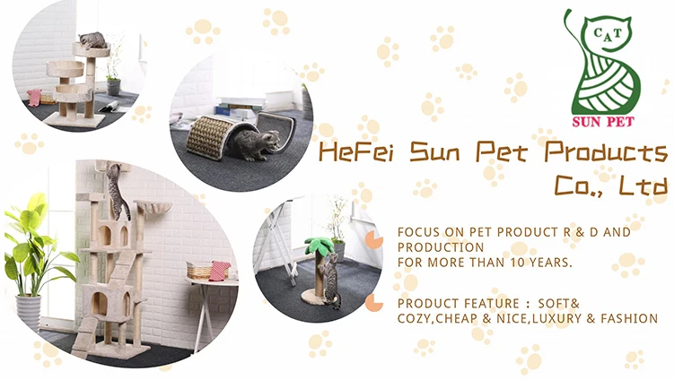 Direct Manufacturer MDF Cat Tree Scratching Furniture Cat Climbing Playing House