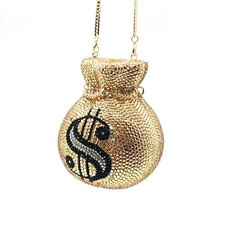 diamond money clutch purse