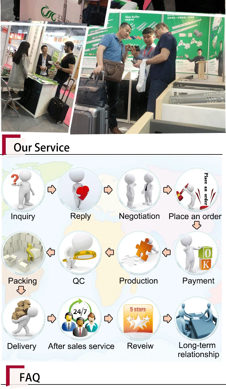 Industrial Plastic Fittings For Furniture Telescopic Drawer Slide Push To Open Damper Buffer