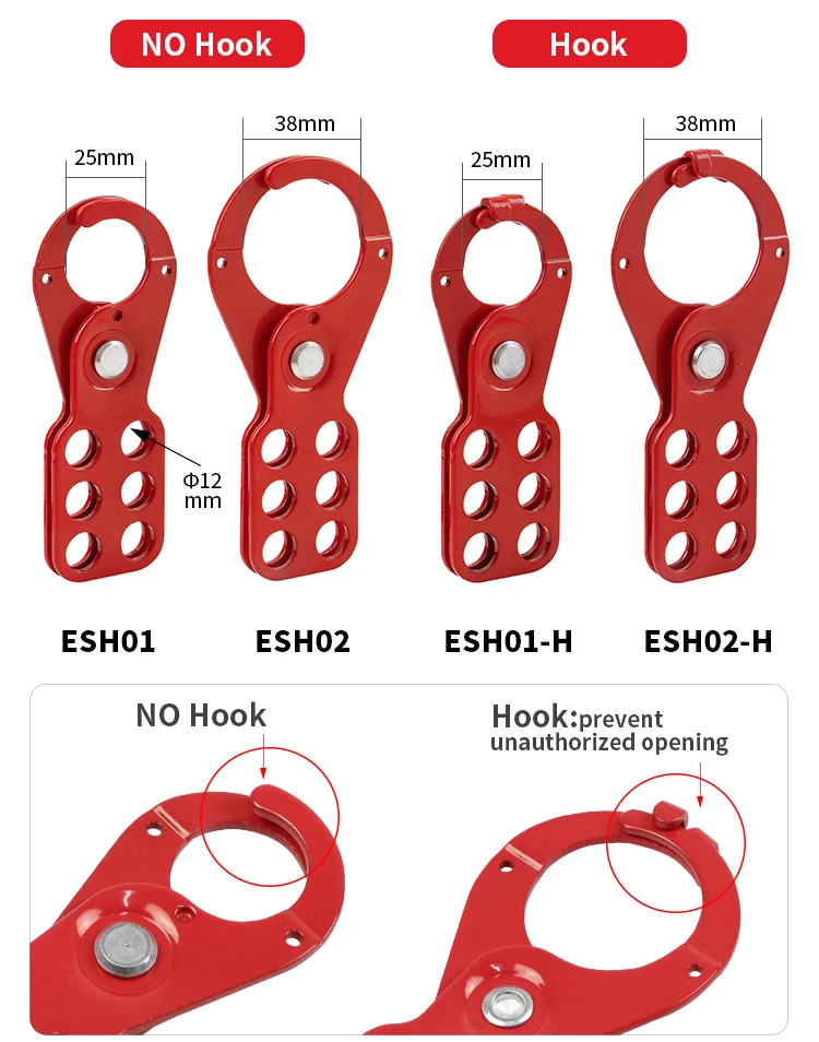 Multi-type Safety Aluminum Steel Lockout Hasp Lock Loto Tagout Device