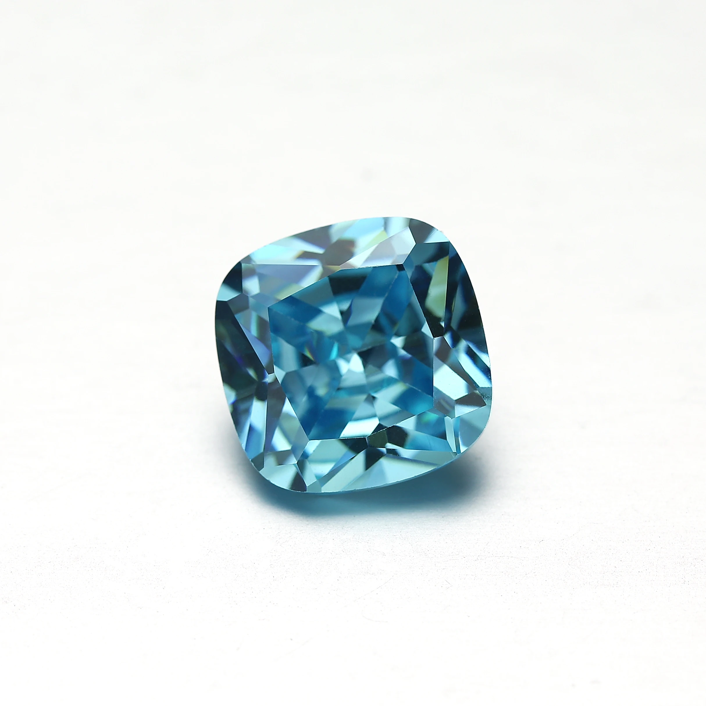 Messi wholesale gemstones Cushion cut Aquamarine cubic zirconia