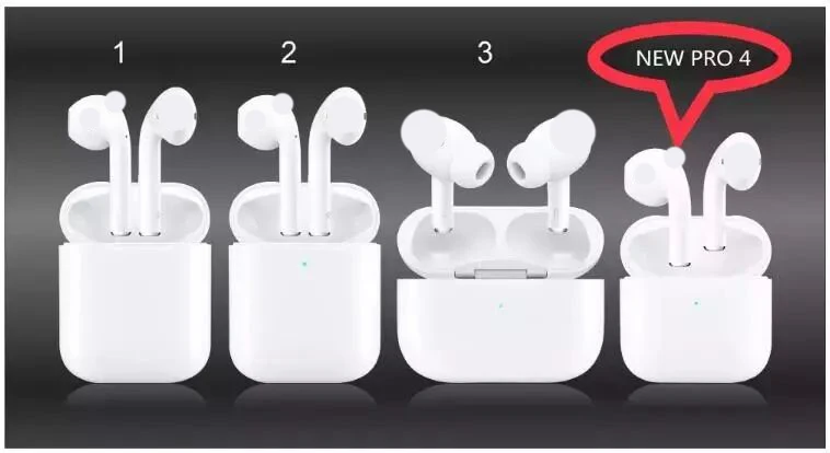 2020 Wholesale Tws Air Pro4 Bt 5.0 Headset Smart Touch Air Pro4 Wireless Headset Single Stereo Earbuds Pro 4 For Sporting - ANKUX.COM