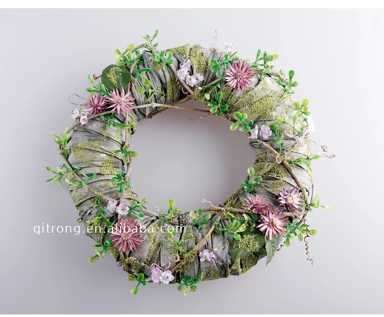 purple flower garland