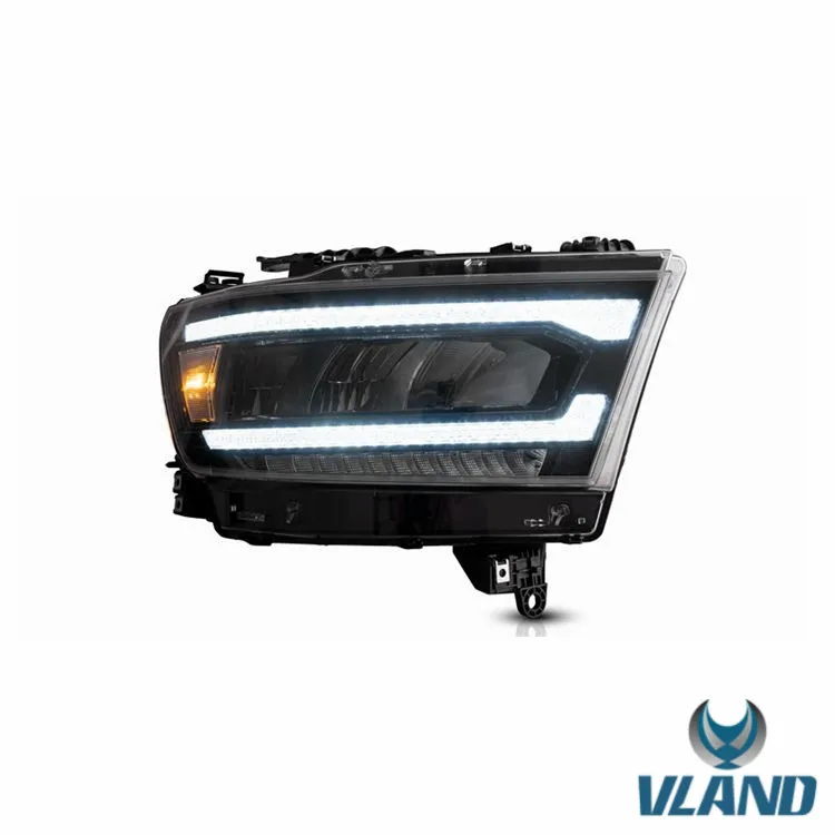 VLAND Factory For Car Headlamp For Ram 1500  Head Light 2019-UP For Ram LED Headlight With Moving Turn Signal Plug And Play