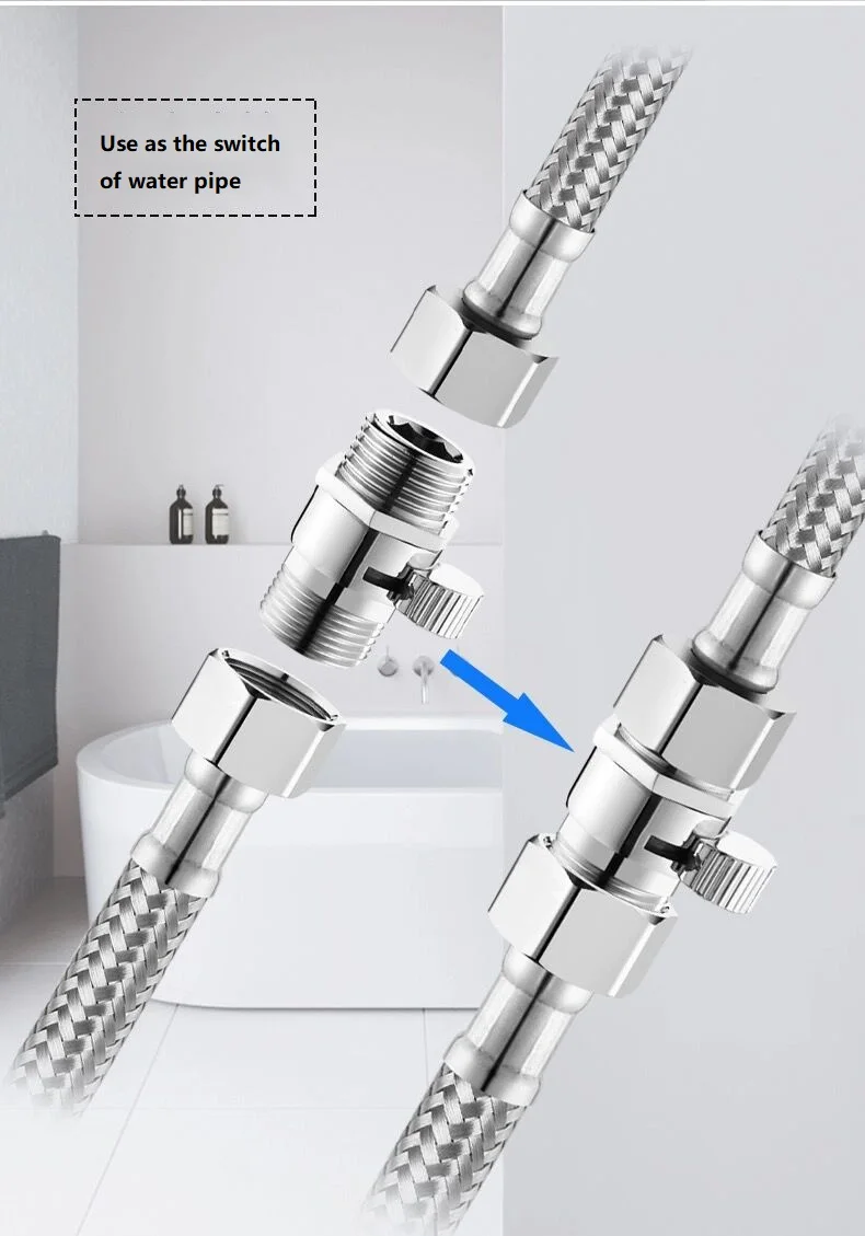 Solid Brass Chrome Water Saving Shutoff Valve To Water Pressure