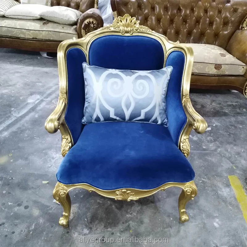 Luxury Homey Palace Furniture Italian Design Classic Sofa Luxury Styling Chair Salon Furniture