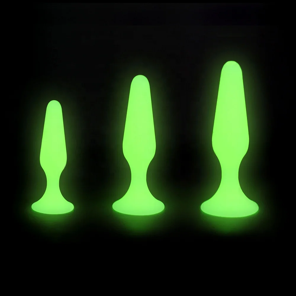 Novelties Adult Toys Glow In The Dark Sex Toys Luminous Butt Plug Set Anal Plug Anal Trainer And