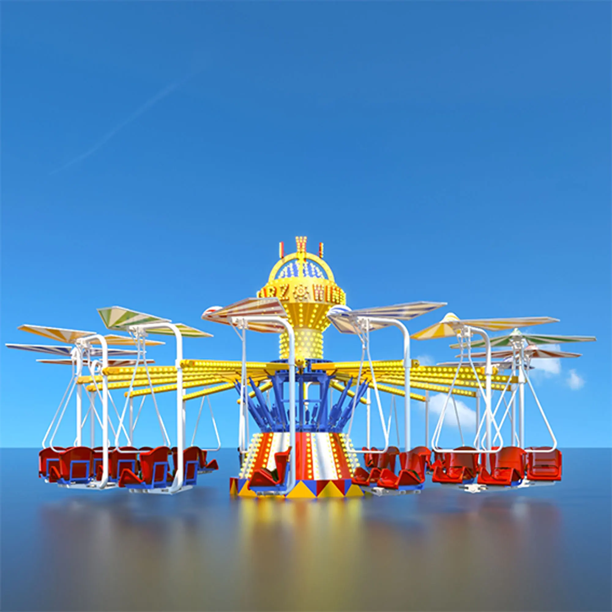 Flying Chair For Kids Amusement Park Ride Magic Playground Simple Swing ...