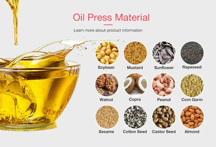 Can handle a variety of materials groundnut peanuts oil machine oil filter screw press machine