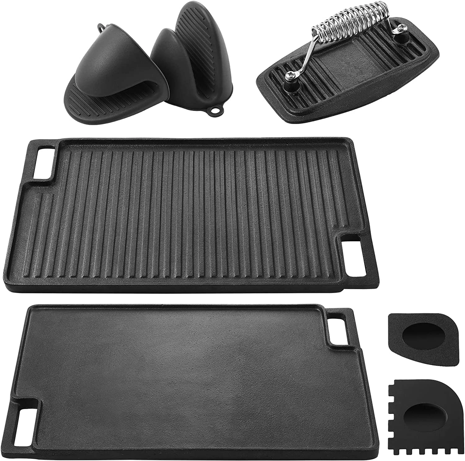 Cast Iron Reversible Grill Plate 18 Inch Flat Cast Iron Skillet Griddle