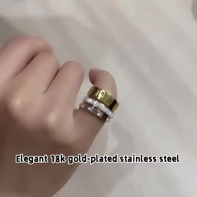 Fashion Engraving Jewelry Roman Numerals in 18k Gold Plated