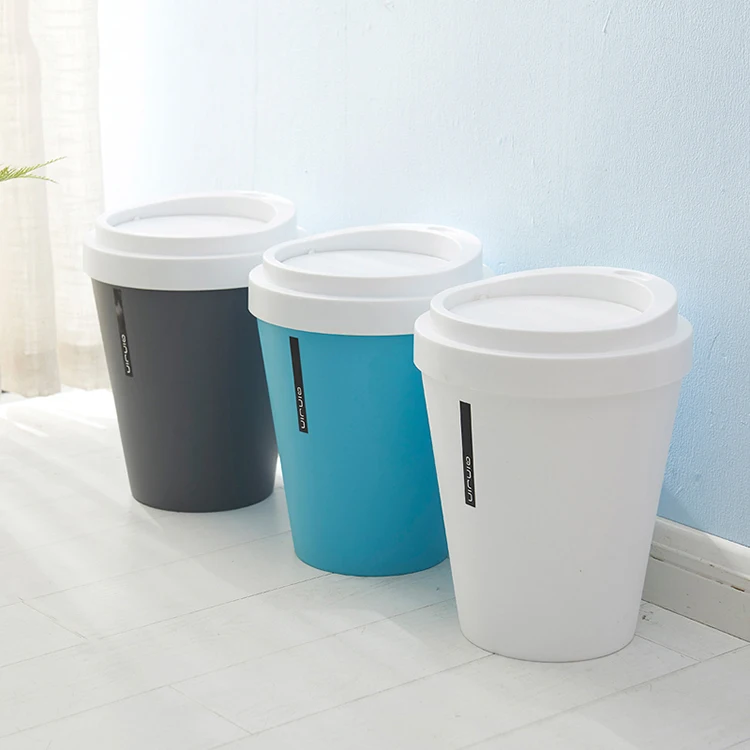 small plastic dustbin with lid