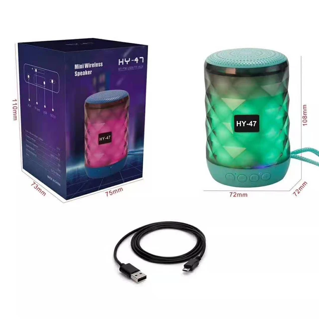 New product ideas 2020 trending products car outdoor sport portable wireless led light colorful mini boombox bluetooth speakers - ANKUX.COM