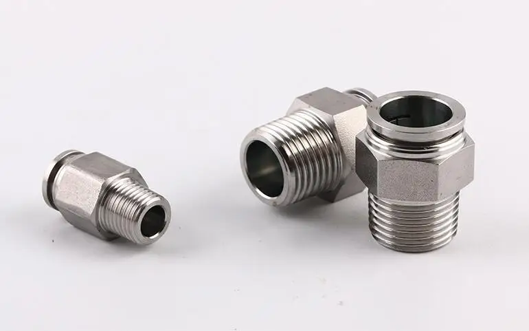 Ø 8 mm Avec Filetage BSPT r1//4/" Pneumatique air comprimé té-steckverschraubung PB