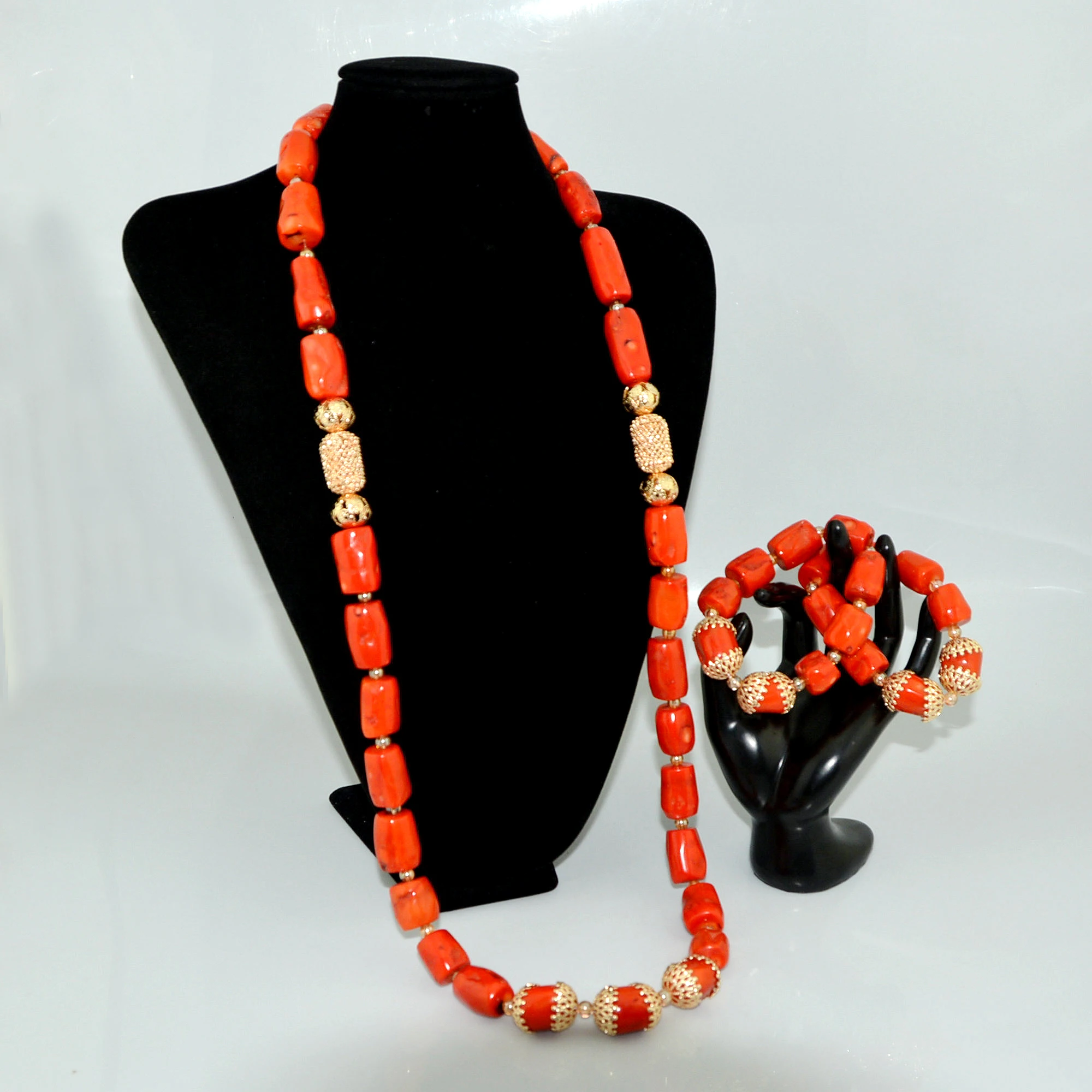 African Styles Jewelry Beads Set New Arrival Coral Beads Necklace And ...